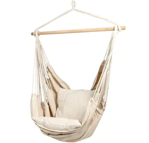 Solid and Durable Hanging Chair Swing with 90cm Wooden Stick