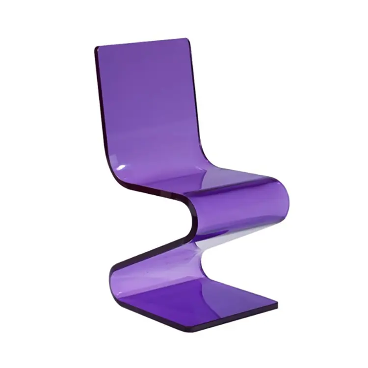 गर्म बिक्री एक्रिलिक Lucite स्पष्ट खाने की कुर्सियों के लिए पारदर्शी Z आकार कस्टम तकिया कपड़े दस्त घर कार्यालय सजावट
