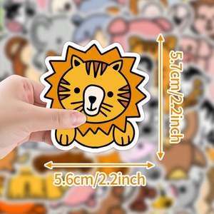 50 Cartoon Animal Graffiti <b>Stickers</b>, Waterproof Decorative <b>Stickers</b> for <b>Water</b> <b>Bottles</b> and Luggage, Cute Animal <b>Stickers</b> Whole - Product Image 2