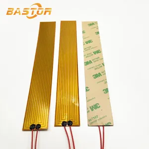 Calentador flexible de poliimida autoadhesivo eléctrico de 10W, calentadores de película Kapton de 3V