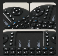 Keyboard nirkabel Mini I8 lampu latar, Multi Warna 2.4ghz muti-bahasa udara Mouse Remote dengan Touchpad untuk Laptop TV Android kotak TV