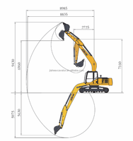 Excavatrice sur chenilles robuste de 18 tonnes pour travaux de fondation, moteur EPA, livraison gratuite, vente agricole