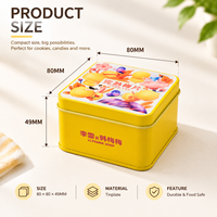 Boîte en étain carrée personnalisée pour emballer des bonbons, des biscuits et des en-cas |   Boîte en métal avec couvercle, impression OEM