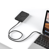 Chargeur sans fil ultra-magnétique personnalisé avec logo, 5000 mAh, 15 W, charge rapide, pour iPhone