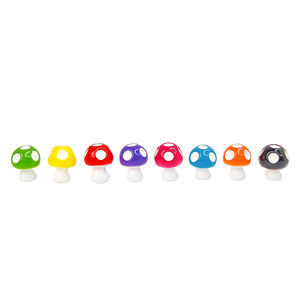 Miniature 3D Mushroom <b>Resin</b> <b>Craft</b> Decor Colorful Round Shape Home Decoration Accessory Plastic Material Yiwu Origin - Product Image 1