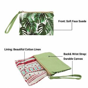 Coin Purse Cosmetic Makeup Bag Cell Phone Purse Pouch with Wrist Strap Ladies Bags Handbag - Product Image 4