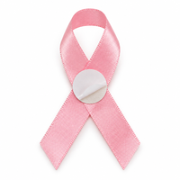 En gros, Ruban rose en satin double face ou simple face pour la sensibilisation au cancer du sein, avec nœud et épingle de sûreté, taille et forme personnalisables, pour événements