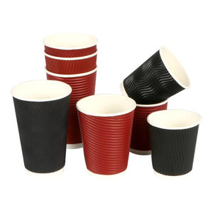 Tasse à café en papier à <span class=keywords><strong>triple</strong></span> couche isolée de 8oz, anti-brûlure - Product Image 1