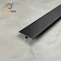 Profilé en aluminium en forme de T DECORTRIM de qualité professionnelle 34,5x6,7x1mm pour nez de marche et bordure de sol