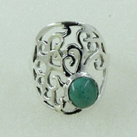 Anillo de Plata de Ley 925 con Árbol de la Vida y Piedra Preciosa de Malaquita, Estilo Clásico para Bodas, Fiestas y Aniversarios, de la India