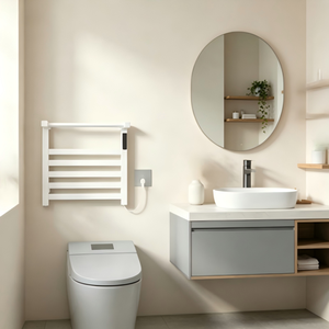 <span class=keywords><strong>Scaldasalviette</strong></span> <span class=keywords><strong>Elettrico</strong></span> da Parete 160W IPX4 Impermeabile con Timer, Riscaldamento in Fibra di Carbonio T505, per Bagno - Product Image 4