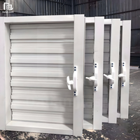 Fenêtre à persiennes manuelle réversible en alliage d'aluminium avec pare-soleil, fonctions antivol, anti-regard indiscret et de ventilation