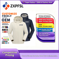 Veste de randonnée pour homme avec logo personnalisé, coupe-vent, imperméable, entièrement zippée, en softshell, multicolores, OEM, vêtements d'extérieur décontractés