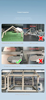 Tente de camping gonflable portable, installation facile, imperméable 3000MM, résistante au vent, tente cabane quatre saisons en Oxford avec fenêtre