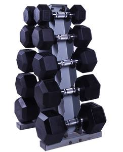 Çifti spor ucuz Hex Dumbbells vücut geliştirme egzersiz tezgah dambıl kauçuk 100kg Online Set dambıl rafı - Product Image 1