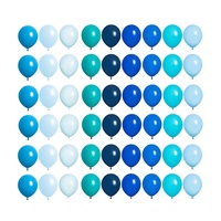 FENGCHE Decoración de Cumpleaños, Globos de Helio Celetex Azul Rey, Blanco y Plateado Metálico Brillante para Aniversario