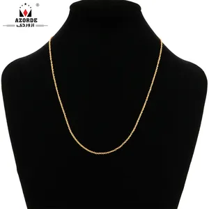 罗莫兹迪拜珠宝套装真正的女性高品质固体24克拉24k链条填充镀金项链