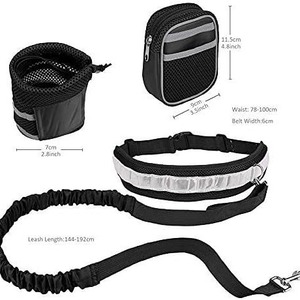Hand Free Reflective Elastic <b>Pet</b> <b>Leash</b> Waist Bag Set Adjustable Breathable Durable Medium Size Running Sports - Product Image 1