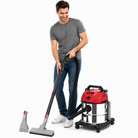 Aspirateur industriel humide et sec 1600W, cuve en acier inoxydable, 111 à 240V, collecteur de poussière pour atelier automobile, nettoyage domestique