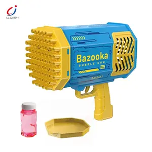 Chengji Jugetes Rocket Boom Bubble Gun 69 Hole Gatling Launcher Bazooka Rocket Bubble Gun 69 Holes Bazooka Bubble Gun For Party