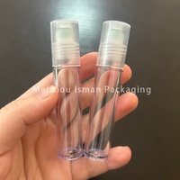 ISMAN Prêt à expédier – Flacon roll-on rond transparent en plastique de 7 ml, vide, pour huiles essentielles et parfums – Vente en gros directe usine