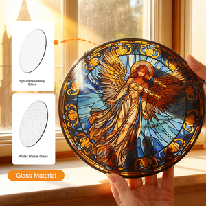 Atrapasoles de Vidrio Art Deco Personalizados con Diseño Religioso de Ángel, Decoración para Iglesia, Regalo, Adorno para Ventana - Product Image 3