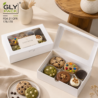 Boîte à biscuits en papier blanc personnalisée en gros avec fenêtre transparente pour la pâtisserie, les biscuits, les macarons, les cupcakes, les desserts, l'emballage cadeau