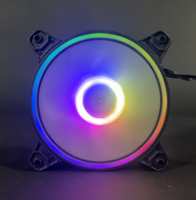 Ventilateur de refroidissement CPU pour ordinateur 12V 120x120x25mm en cuivre avec éclairage LED ARGB DC, roulement fluide, 23dBA silencieux pour boîtier d'ordinateur