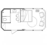 Maison Capsule Modulaire de Luxe en Acier, Design Moderne, Garantie 5 Ans - Maison Mobile Préfabriquée pour Bureau à Domicile Extérieur et Utilisation comme Salle de Bain