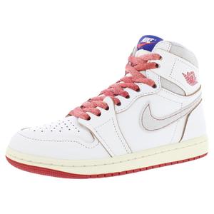 Zapatillas Nike Air Jordan 1 High de cuero original para mujer, estilo baloncesto, color Sail Cinnabar Light Bone - Product Image 1