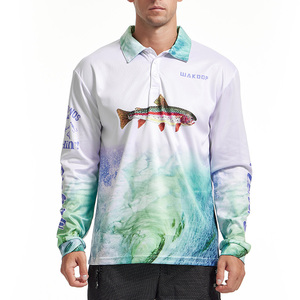 Camicia da Pesca per Uomo ad Alte Prestazioni, Personalizzabile, in Poliestere, Vestibilità Comoda, Manica Lunga, Protezione UV, Asciugatura Rapida - Product Image 2
