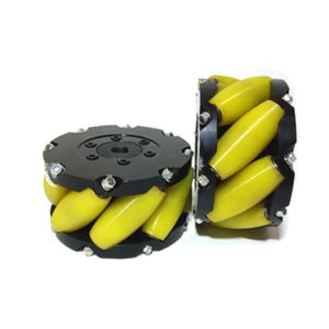 Rueda de <span class=keywords><strong>mecanum</strong></span> de grado <span class=keywords><strong>industrial</strong></span>, robot de rueda de <span class=keywords><strong>mecanum</strong></span> de aleación de aluminio <span class=keywords><strong>AGV</strong></span>, utiliza ruedas de poliuretano de 10 pulgadas - Product Image 3
