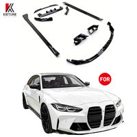 Kit aérodynamique de style MP KIETUNE, lèvre de pare-chocs avant, diffuseur arrière, jupe latérale, calandre pour BMW G80 M3 2023+, plastique ABS poli
