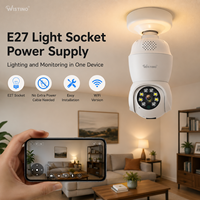 Wistino WiFi Home, Bombilla Inteligente de Seguridad para Exteriores con Luz LED Ultra Brillante de 4.5W, Visión Nocturna a Todo Color, Comunicación Bidireccional