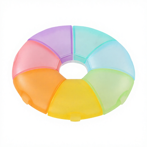 Organisateur de pilules hebdomadaire, boîte de rangement de médicaments pour sept jours, étui compact portable en plastique, comprimés quotidiens, vitamines - Product Image 4
