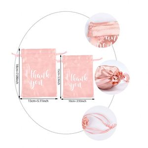 Bolsas de Satén Personalizadas al por Mayor con Logotipo Impreso en Serigrafía, Bolsitas de Joyería de Seda Pequeñas con Cordón, Bolsas de Regalo - Product Image 5