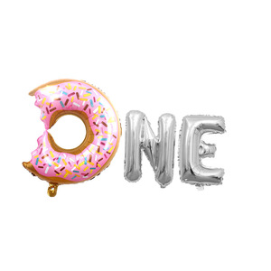 Globo de Aluminio con Letras del Alfabeto Donuts ONE, Decoración de Pared para el Primer Cumpleaños del Bebé, Fiesta del Primer Año - Product Image 4