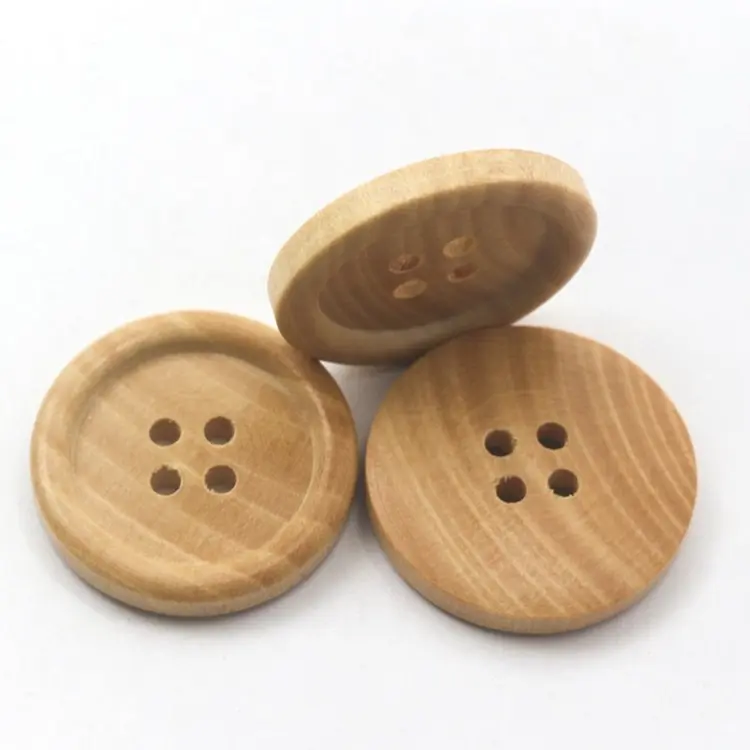 Wholesale Good Quality Round 4 Holes Wooden Button