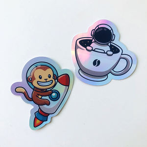 Pegatinas holográficas pequeñas y divertidas para mascotas, fácil de rasgar, seguras y respetuosas con el medio ambiente - Product Image 5