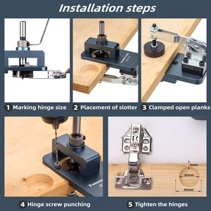 JL35-<span class=keywords><strong>A1</strong></span> Holzbearbeitung 35MM Scharnierloch-Öffner Türplatten-Scharnierstanzer Schranktür-Positionierer Holzplatten-Bohrer Made in China - Product Image 3