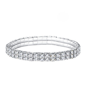 <span class=keywords><strong>Bracelet</strong></span> Dimoand élastique multicouches, bijou de Tennis en strass extensible, 1 à 5 lignes, nouveau Design classique, offre spéciale - Product Image 4
