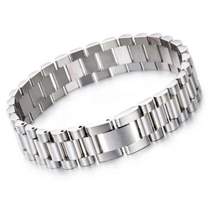 <span class=keywords><strong>Montre</strong></span> Bracelet à Bande Présidentielle 10mm Inspirée par le Design, Plaqué Or Tendance en Acier Inoxydable, Zircon Inspiré pour Hommes - Product Image 1