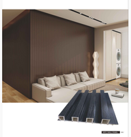 Panel de Pared con Patrón Botánico de Estilo Moderno para Interiores y Exteriores, Insonorizado, Impermeable, Material WPC, Aplicación en Villas, Función Absorbente