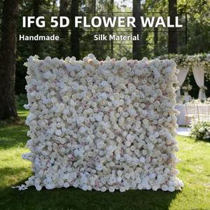 Panneau mural floral artificiel 5D naturel 8*9 pieds pour décoration intérieure, toile de fond pour Thanksgiving, mariage, événement - Product Image 6