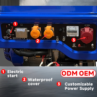 2kW 3kW 5kW 8kW 4-Takt Luftgekühlter Benzinmotor Offener Generator 460CC Hubraum Elektrostart 25L Kraftstofftank
