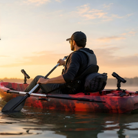 Nouveau Bateau à Rames Monoplace 2m 2026, Kayak de Pêche Extérieur avec Plateforme OEM ODM