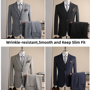 Blazer Monopetto da <span class=keywords><strong>Uomo</strong></span>, Vestibilità Slim, Collo a Revers, per Abiti Formali, Business e Matrimoni - Product Image 6