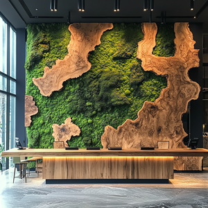 Panneau mural en mousse préservée stabilisée sur mesure cadre design en mousse naturelle art décoratif en mousse écologique pour les espaces commerciaux de bureau - Product Image 5