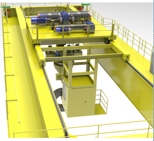رافعة عالية الكفاءة بطول 10 متر و12 متر رافعة متينة معلقة بجسر مزدوج الشوك مع سعة 5-100 طن مع رافعات وحاملة سيارات - Product Image 3