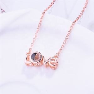 Fidanzata di san valentino collana dei monili delle donne regalo di <span class=keywords><strong>giorno</strong></span> della madre nascosta messaggio 100 lingue I love you collana dei monili - Product Image 5